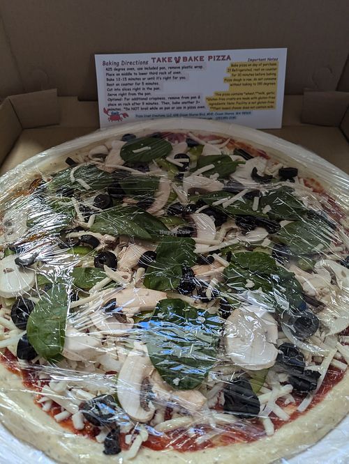 Vegan pizza at Pizza Crust Creations in Ocean Shores