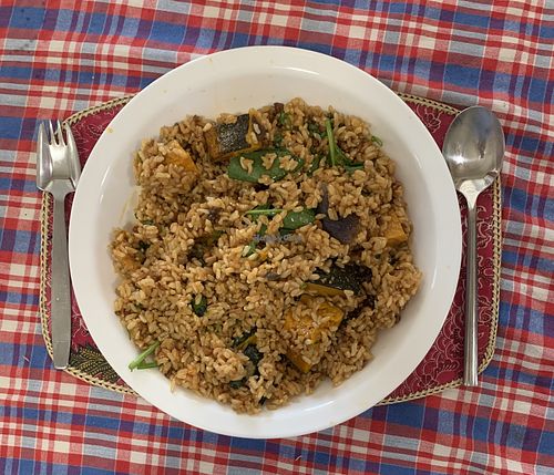 brown rice & roasted pumpkin saladd  at Botanica in Albion