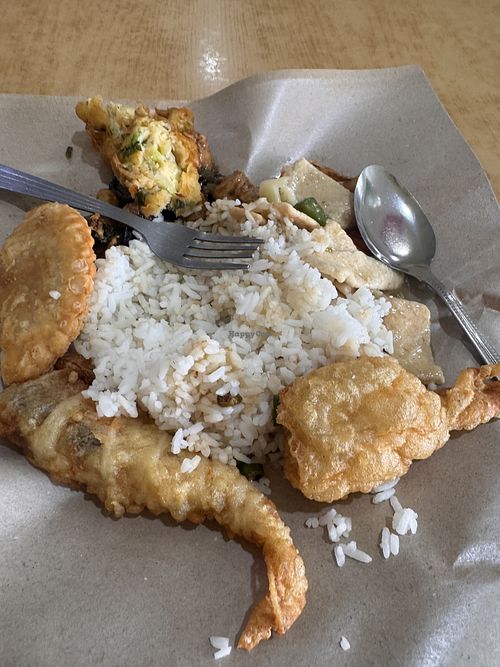 A mix from the buffet   at Yin Yi Vegetarian Restaurant in Kuantan