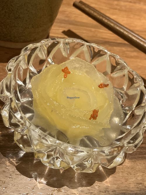 Flower made from traditional Chinese fruit  at Tian Shui (Yuexi) in Guangzhou