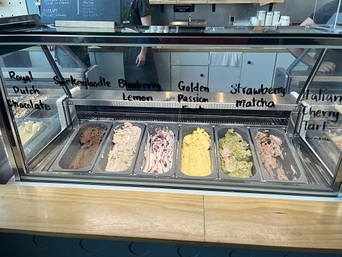 Vegan flavors all in a separate area with separate equipment!    at Blacksmith Ice Cream Company in Millcreek