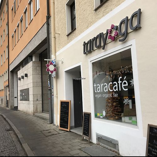 outside at Taracafe in Regensburg