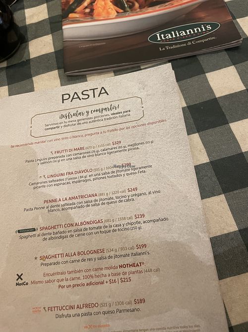 Menú   at Italianni's in Queretaro