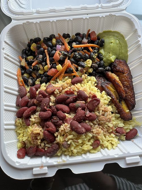 Vegetarian plate (fully vegan)  at Our Plates in Saranac Lake