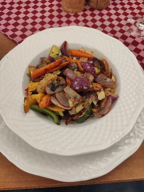 Grilled vegetables at Korona Étterem in Szentendre