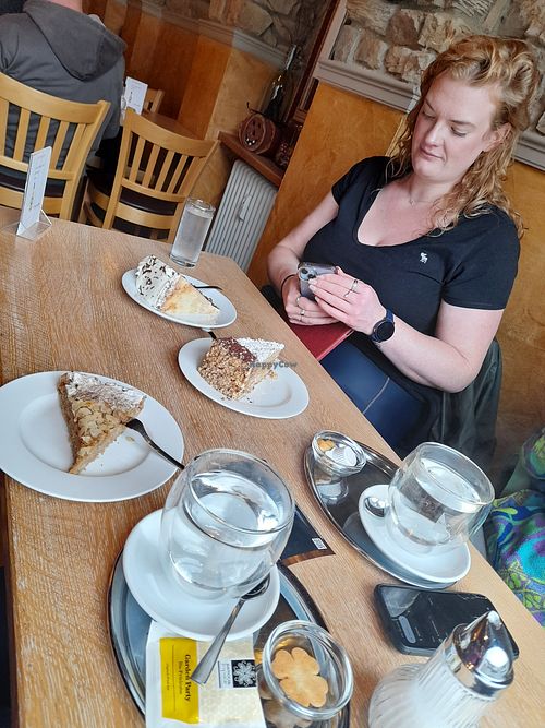 Vegan almond and cinnamon cake at Cafe am Rathaus in Todtnau
