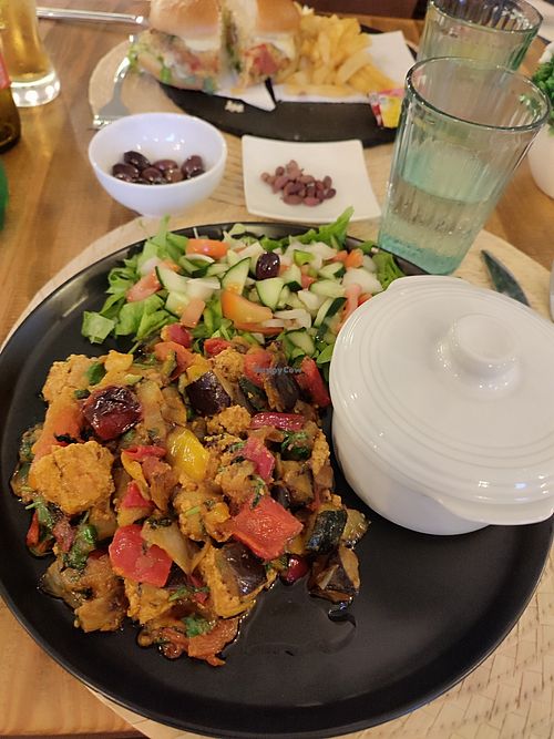 Braised Tofu, vegetables and rice at Casa Verde   in Odeceixe