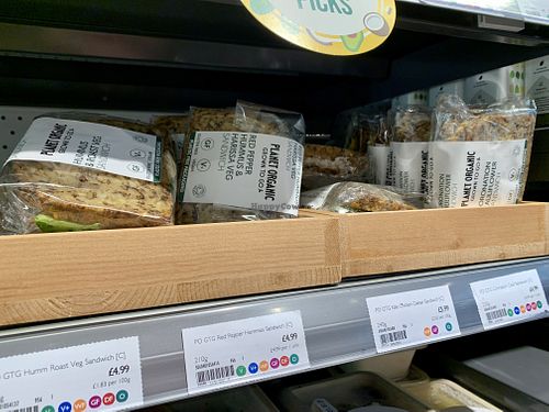 Vegan sandwiches  at Planet Organic - Ealing in West London