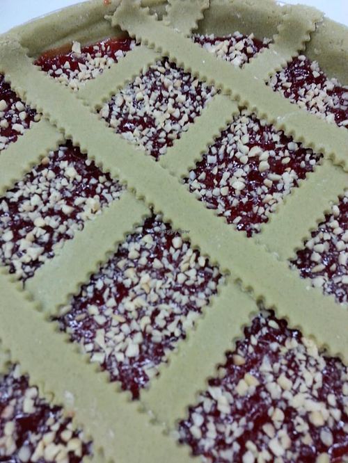 Matcha green tea + almond grains tart at So What?!? in Rome