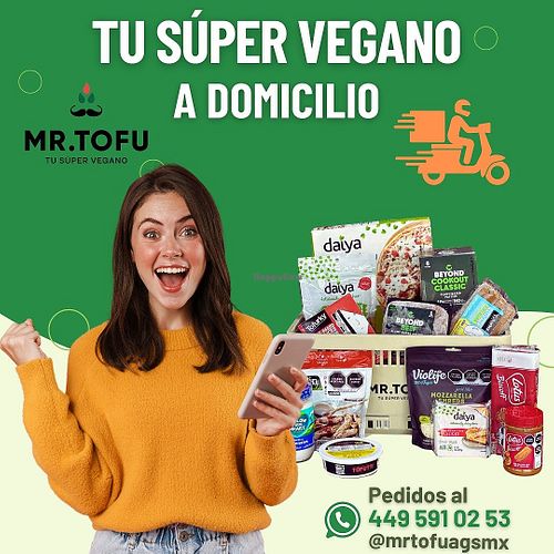 Envia un WhatsApp y te llevamos tu súper vegano! at El Veganito in Aguascalientes