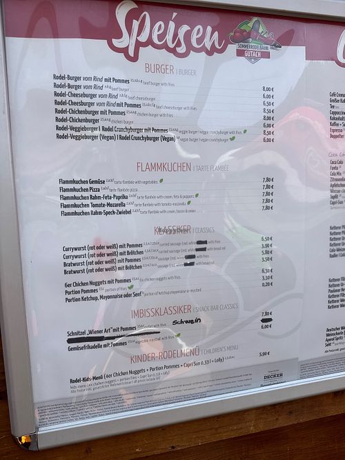 Vegan Burger, vegan Pommes, vegan Gemüsefrikadelle  at Rodelbahn Gutach in Gutach