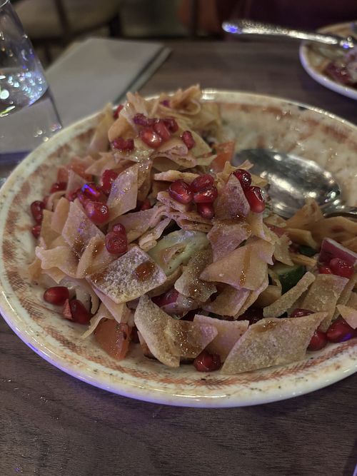 Fattoush salad  at Hummus & Wine in Oslo