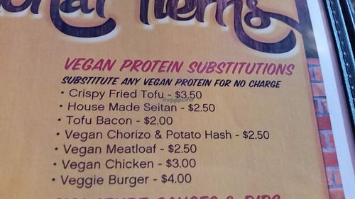 All of the vegan substitutions! My favorite is the vegan chicken.  at Melt Bar & Grilled - High St in Columbus
