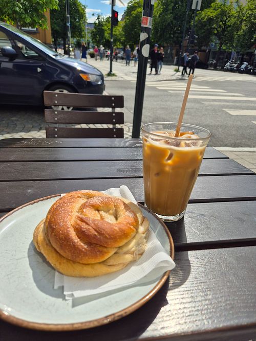 By the way, it's Minor Figures Barista! at Godt Brød - Dronningens Gate in Trondheim