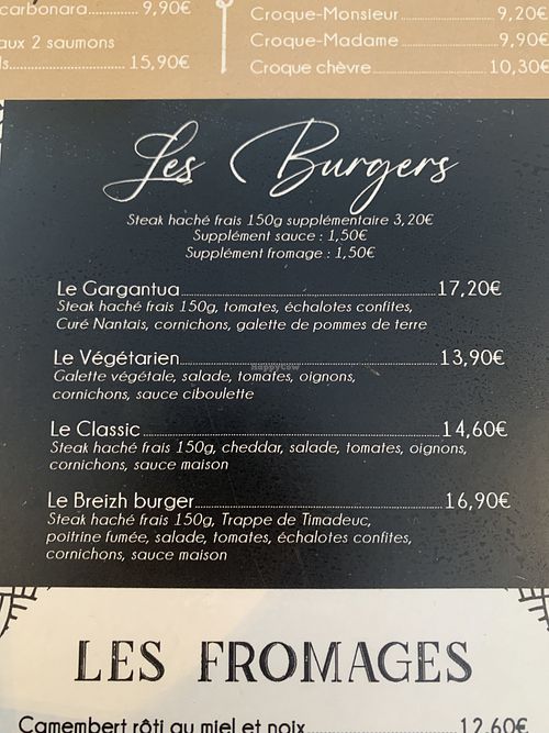 Le végétarien burger  at Brasserie L'Océan in Vannes