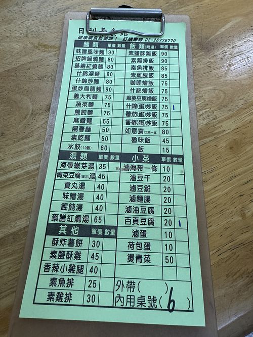   at Ri Li Vegetarian in New Taipei City