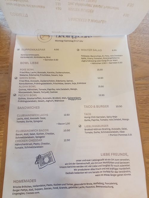 Menu part 2 at Lieblingscafé  in Trossingen