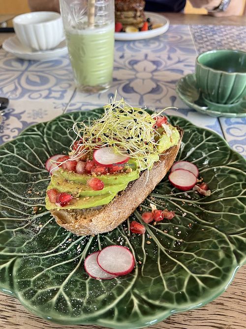 Avocado toast  at La Papaya in La Palma