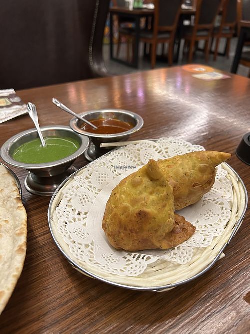 Veggie samosas  at Maharaja Indian Cuisine in Wenzhou