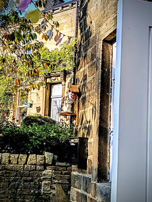 Outdoor Seating Area at Coffee & Crumbs in Keighley