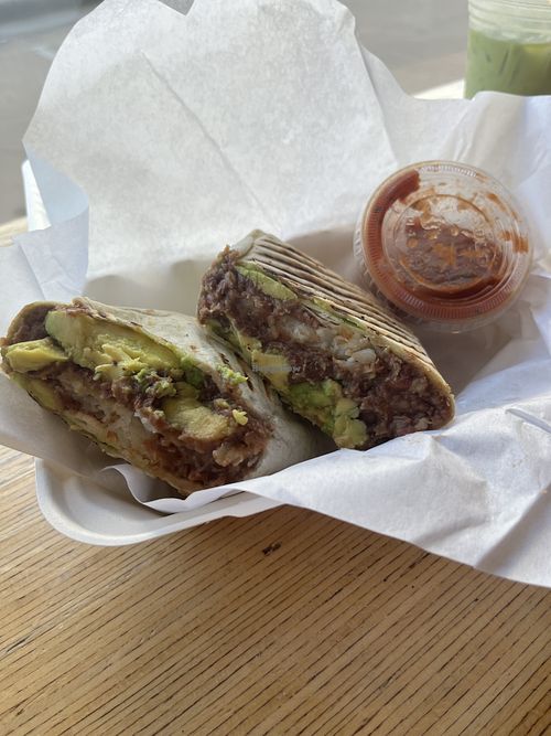 Breakfast burrito  at Collective Coffee in Wichita Falls