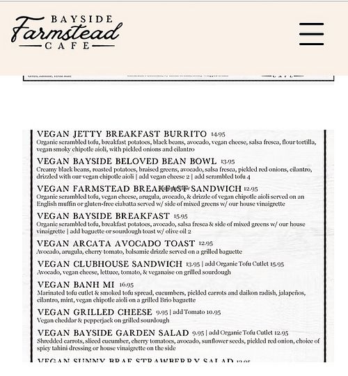  at Bayside Farmstead Café in Bayside