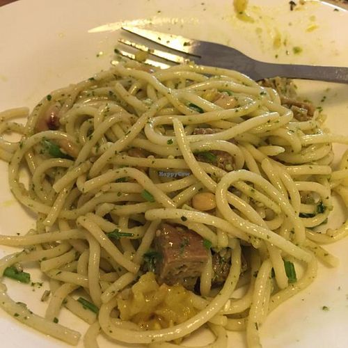pasta with seitan at L'Espiga d'Or in Tarragona