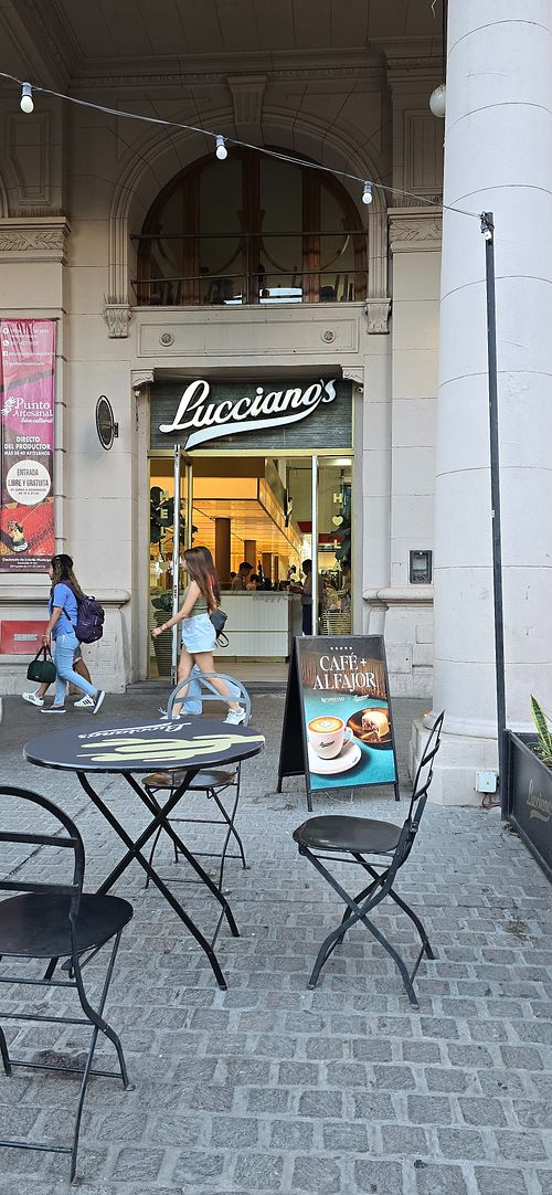 Lucciano's is off the plaza.  It's just inside one of the building entrances under the colonnade.  at Lucciano's - Salta in Salta