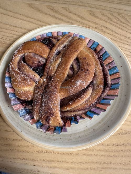 Blueberry bun  at Bröd & Salt - Odengatan  in Stockholm