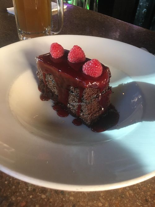 chocolate raspberry cake at Nacho Daddy - Downtown in Las Vegas
