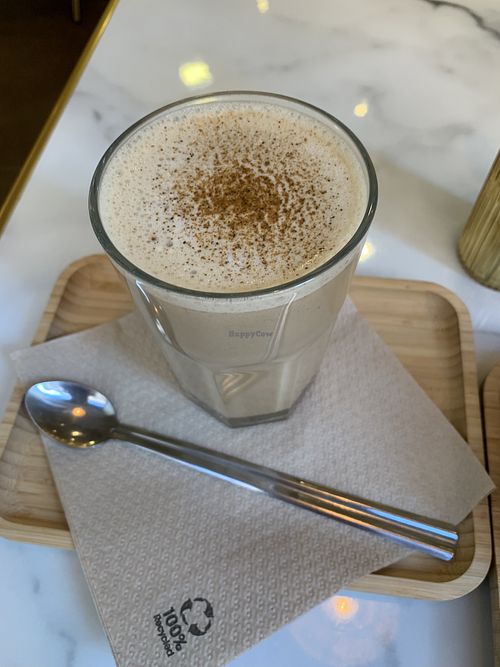 Chai with oat milk   at Green Bagel Café in Aix-les-bains