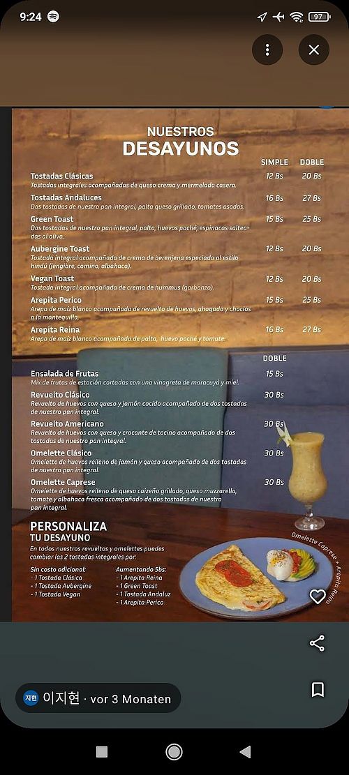 Vegan and vegetarian Options available at Ocaso Bistró in Tarija