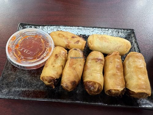 Vegan spring rolls  at 9 Thai Cuisine in Newark