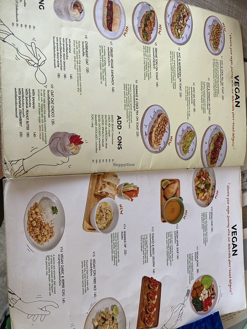 Vegan menu   at Cafe KOB Seaside in Koh Samui