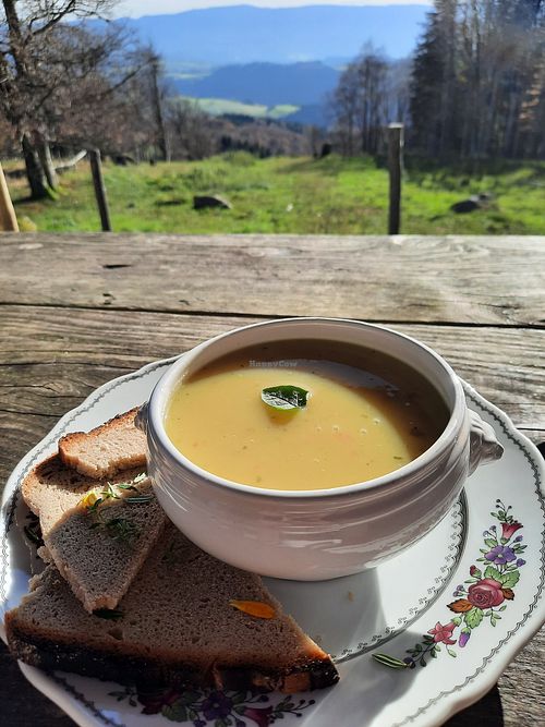 Kartoffelsuppe at Gummenhütte Fensterliwirt in Waldkirch