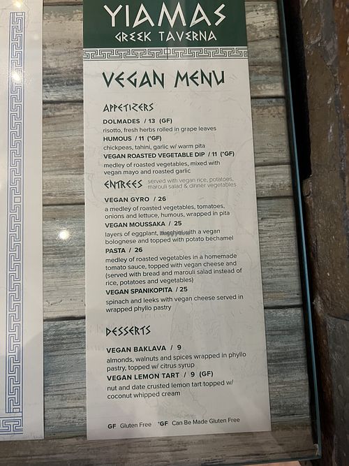   at Yiamas Greek Taverna in Courtenay