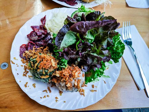 2 vegan dumplings at Knödelwirtschaft at Knödelwirtschaft Süd in Berlin