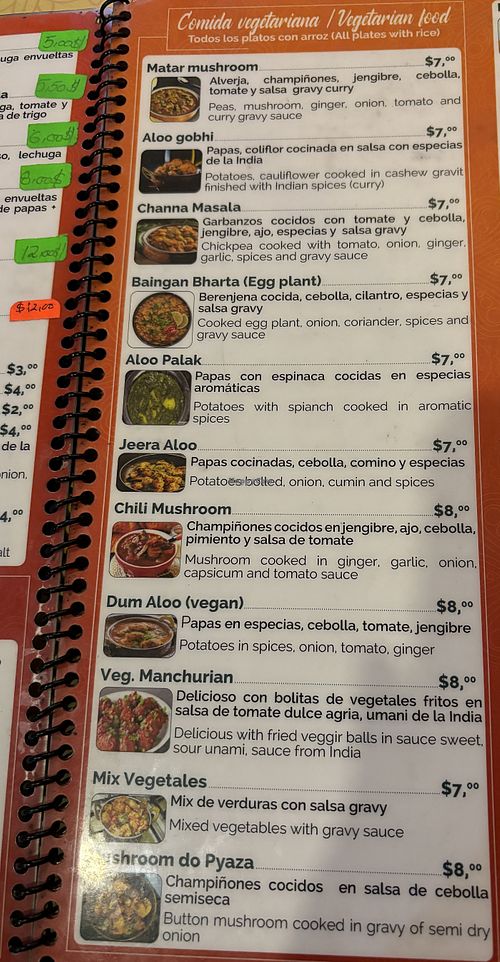 All these entrees are vegan  at Punjabi Rasoi  in Cuenca