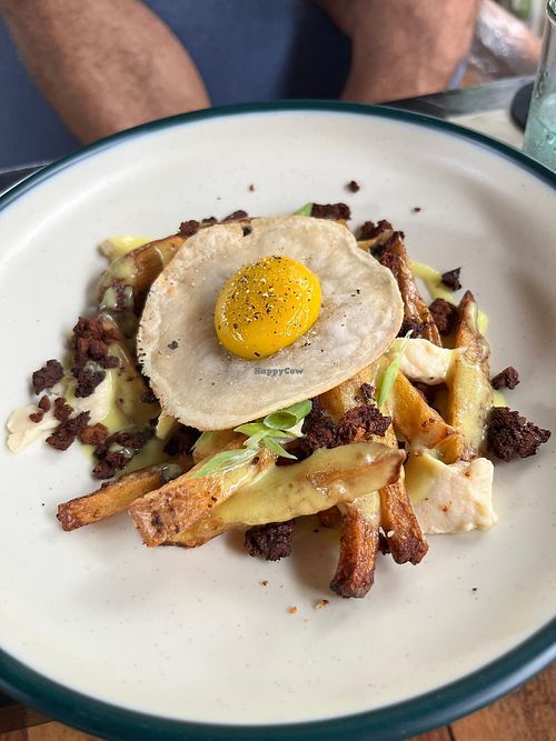 poutine   at OMUS vegan @Dive Camp in Dauin