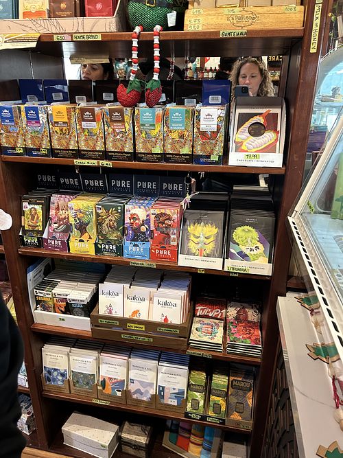 Lots of chocolate   at Choquiero Cacao Cafe in Nevada City