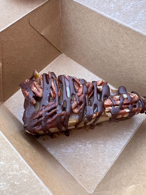 Turtle cheezecake   at Choquiero Cacao Cafe in Nevada City