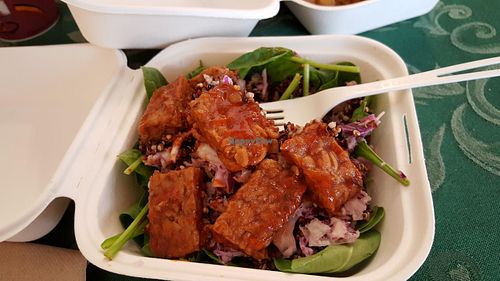 Tempeh and quinoa at Maize 'N' Manna Wholefoods in Westerly