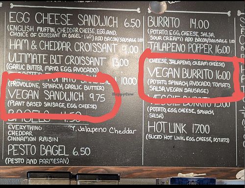 Menu options. at The Grind Cafe in Vallejo