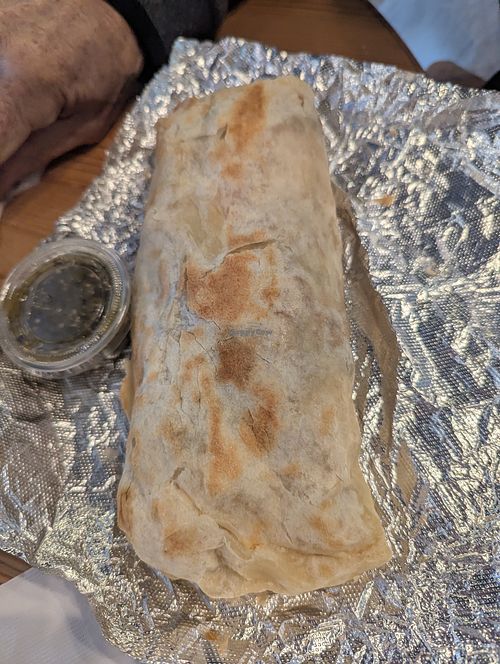 Vegan burrito at The Grind Cafe in Vallejo