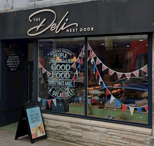 Outside shop/cafee  at The Deli Next Door in Elgin