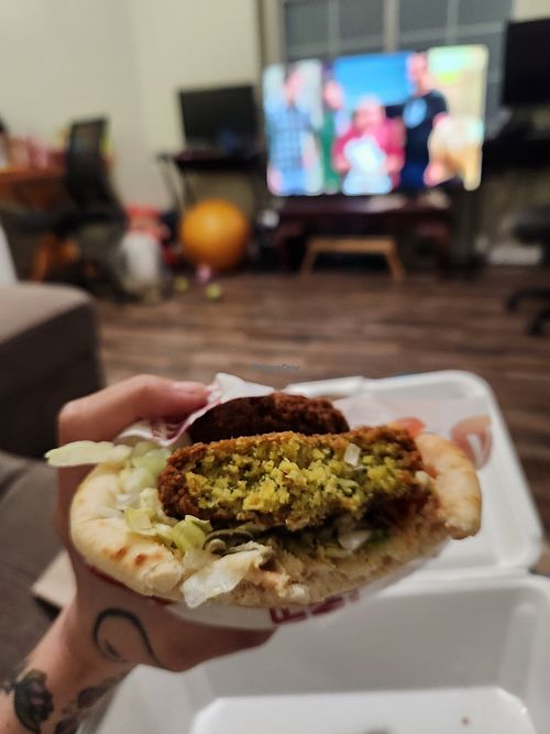 Falafel wrap at Falafel Corner in Davis