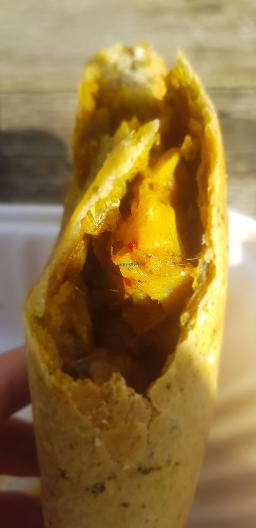 Curried Cauliflower pasty at Ormesby Hall Cafe in Middlesbrough