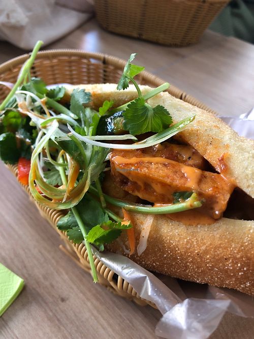 Lemon Grass Tofu Banh Mi  at Bistro Bao in Monheim Am Rhein
