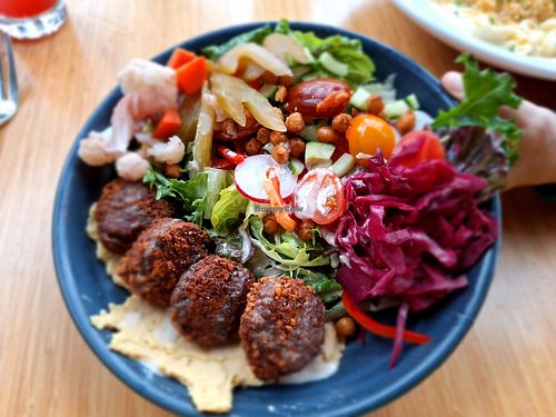 falafel bowl at The Pub at Brentwood Bay Resort in Victoria