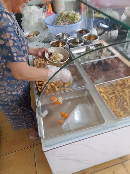 Selection of vegan foods at Don Gian Chay in Ho Chi Minh City